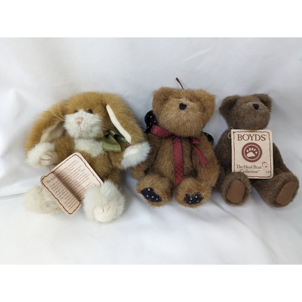 Boyds Bears Plush Lot Lula Mae Loppenhop HC Beezley 6 Inch Stuffed Animal Toy